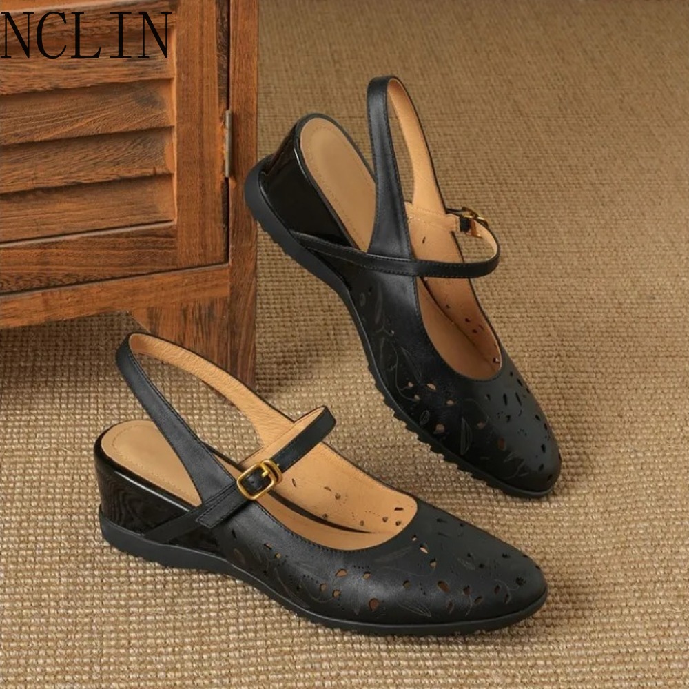Cork Wedge Sandal - Sandal Wedge Slingback Kasual Terbaru 2026