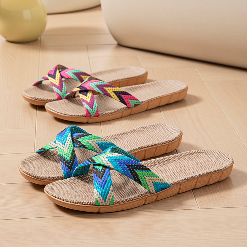 Women'S Shoes Non Slip - Sandal Wanita Hemp untuk Rumah, Musim