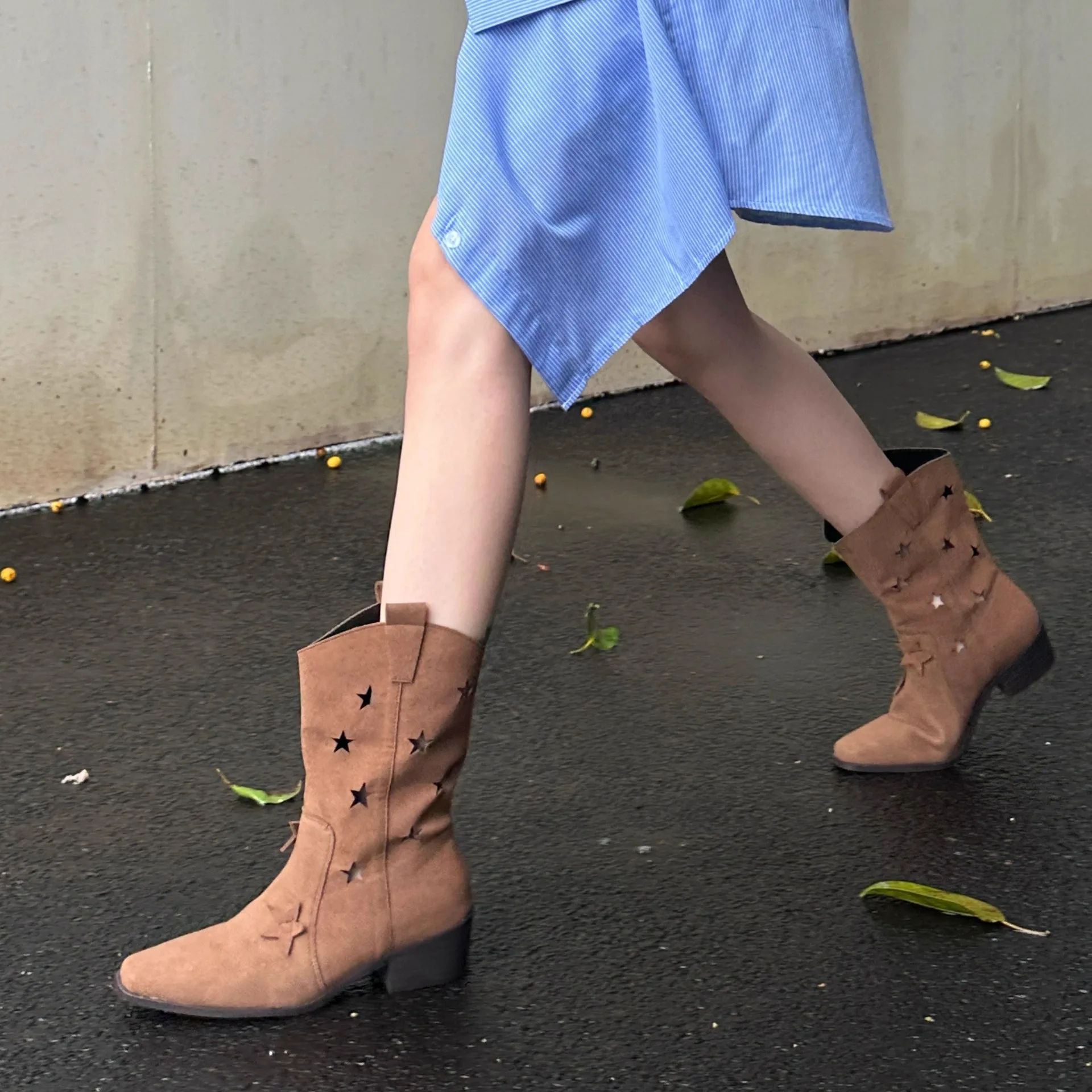 Women'S Shoes Vegan - Sepatu Boots Wanita Musim Panas Retro