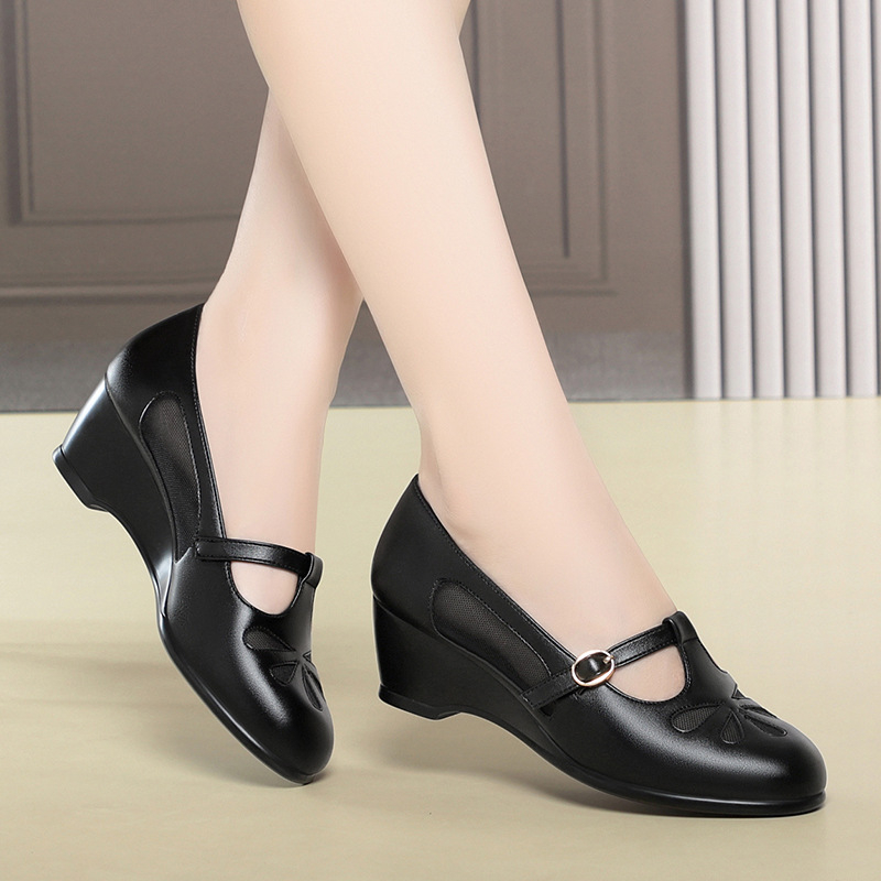 Women'S Shoes Non Slip - Sepatu Hak Wedge Berjaring Musim Panas