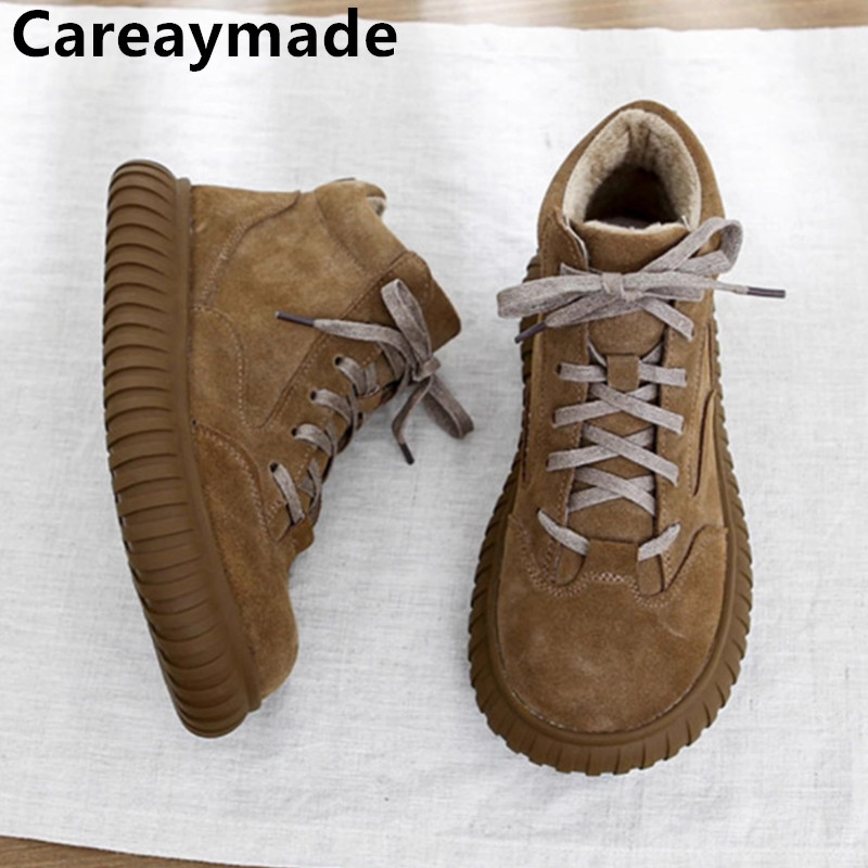 Women'S Shoes Wide Width - Careaymade sepatu bot kulit asli wanita,