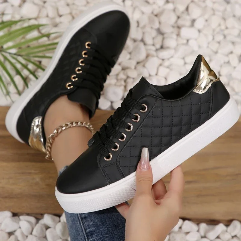 Women Shoes Jd - Sepatu kets kulit PU wanita ukuran