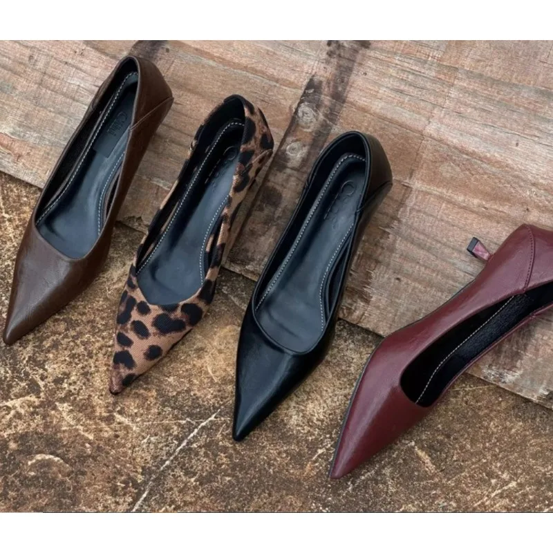 Women'S Shoes Quality - 2024 wanita seksi High Heels Burgundy
