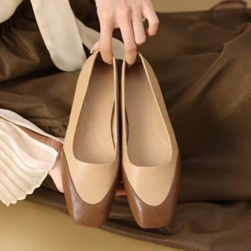 Women'S Shoes Non Slip - Sepatu Tunggal Ukuran Besar Blok Warna