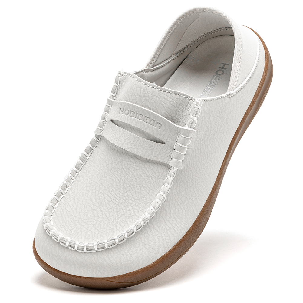 Women'S Shoes Wide Width - HOBIBEAR Sepatu Loafer Wanita Tanpa Tali,