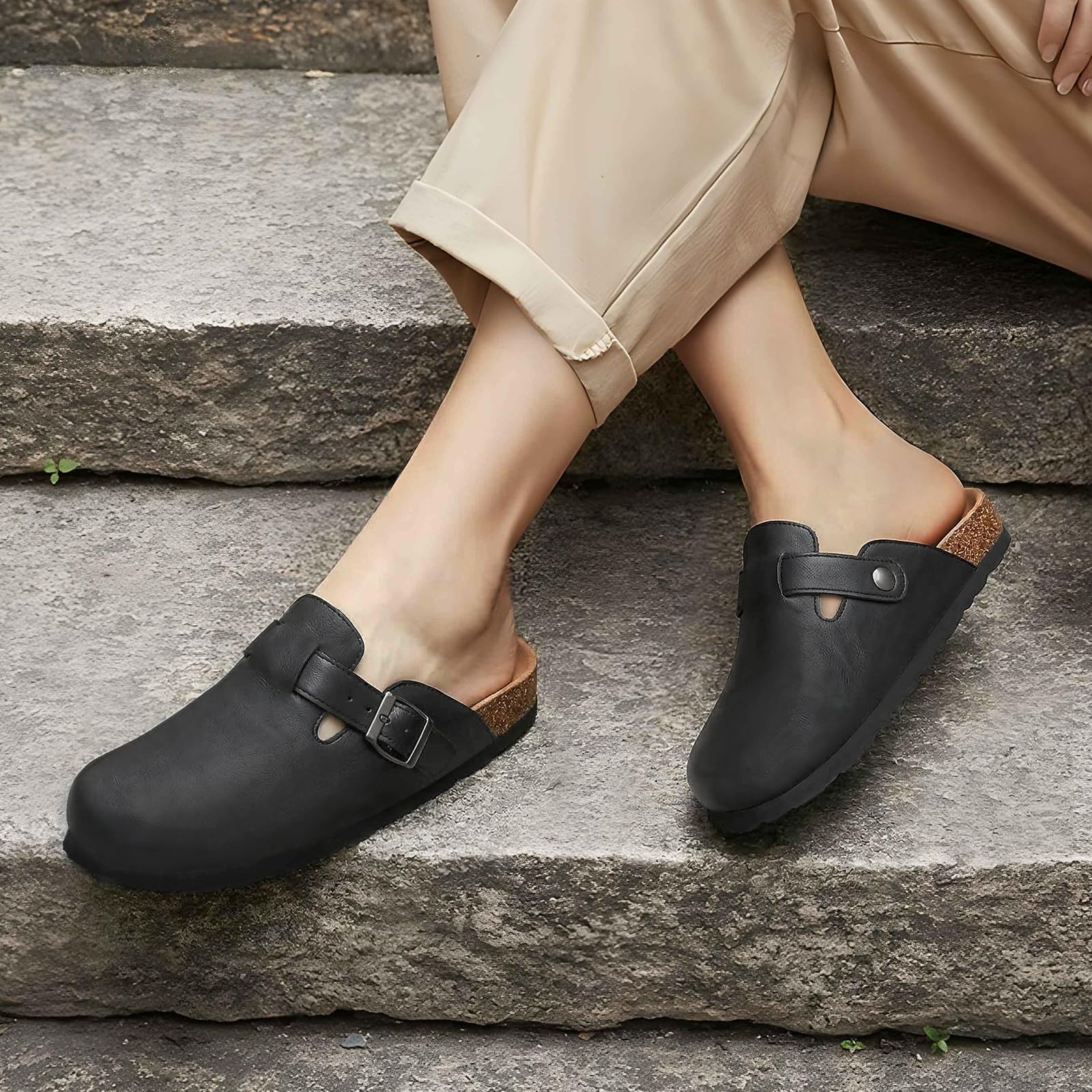 Women'S Shoes Vegan - Sandal Clogs Litfun dengan Alas Kaki