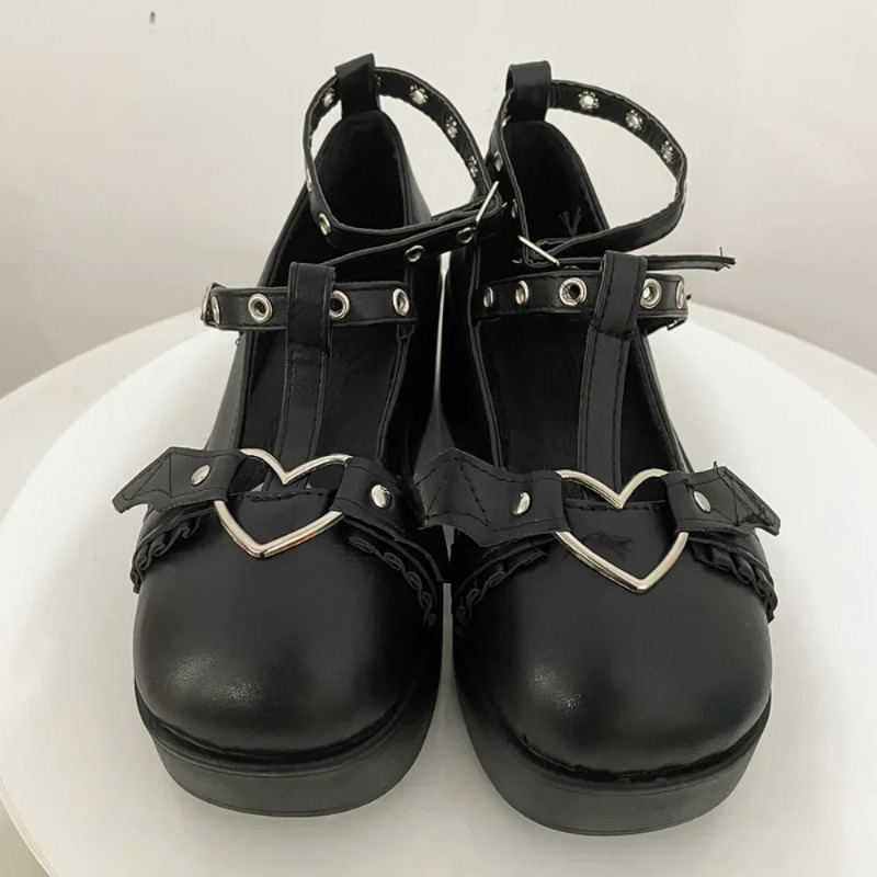 Sepatu Mary Janes Wedges Gespe - Women Shoes Size ulasan dan harga