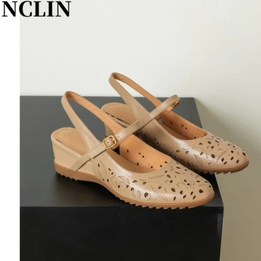 Sandal Wedge Slingback Kasual  - Cork Wedge Sandal ulasan dan harga