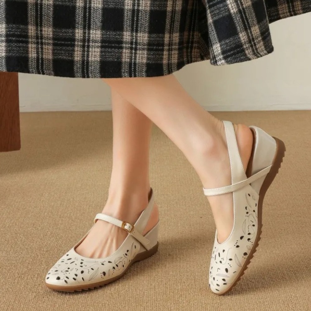 Sandal Wedge Slingback Kasual  - Cork Wedge Sandal ulasan dan harga