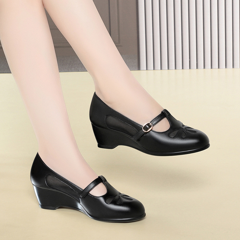 Sepatu Hak Wedge Berjaring Mus - Women'S Shoes Non Slip ulasan dan harga