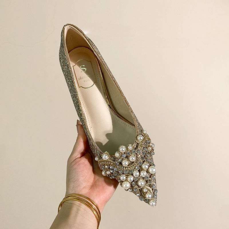 Sepatu Hak Blok Berhias Rhines - Women'S Shoes Non Slip ulasan dan harga