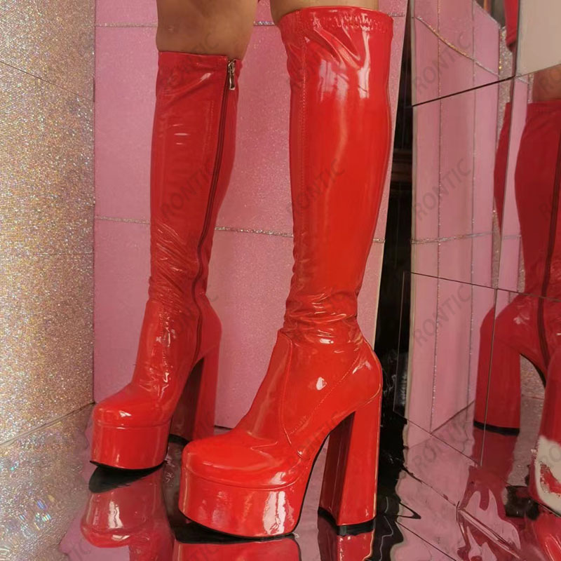 Sepatu Bot Lutut Platform Wani - Zip Up Boots Short ulasan dan harga