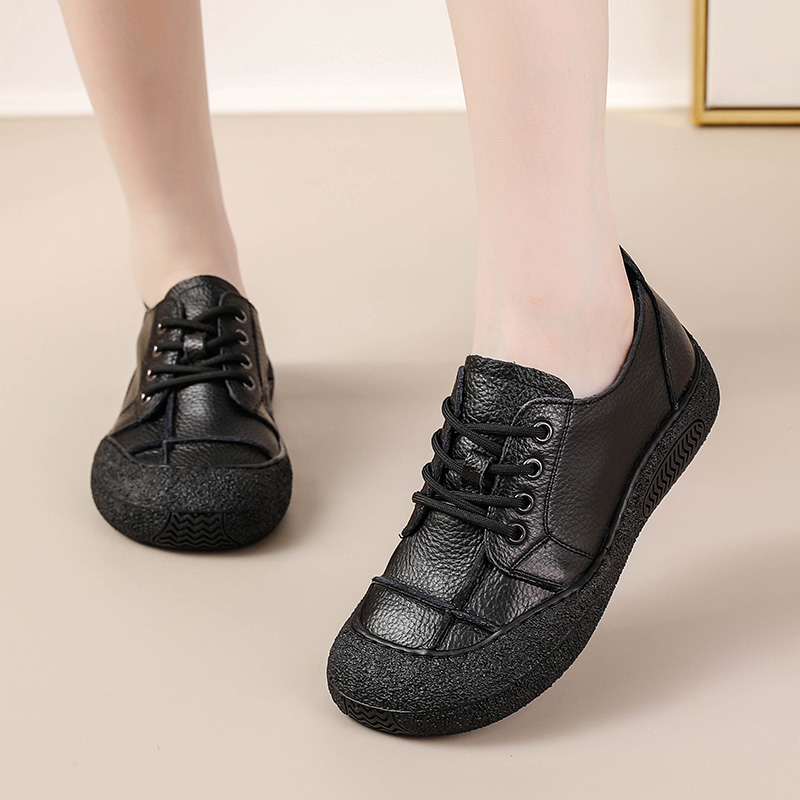 Sepatu kulit asli retro untuk  - Women'S Shoes For Wide Feet ulasan dan harga