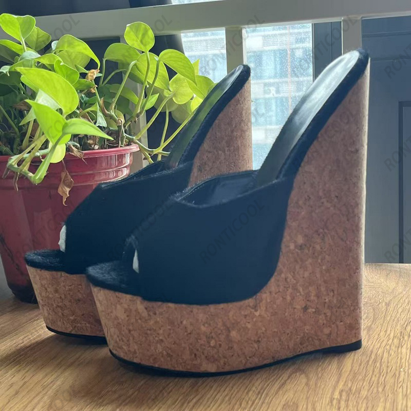 Sepatu Kasual Wanita Ronticool - Cork Wedge Sandal ulasan dan harga