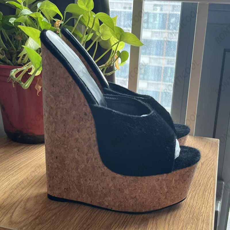 Sepatu Kasual Wanita Ronticool - Cork Wedge Sandal ulasan dan harga