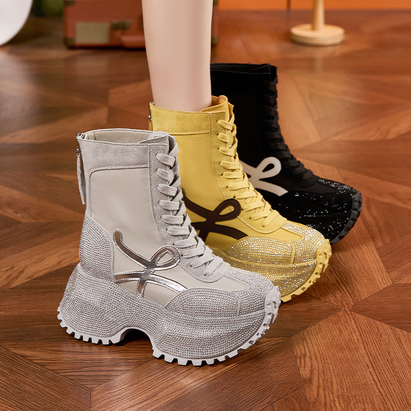 Sepatu Bot Modis High-Top Sol  - Women'S Shoes Trendy ulasan dan harga