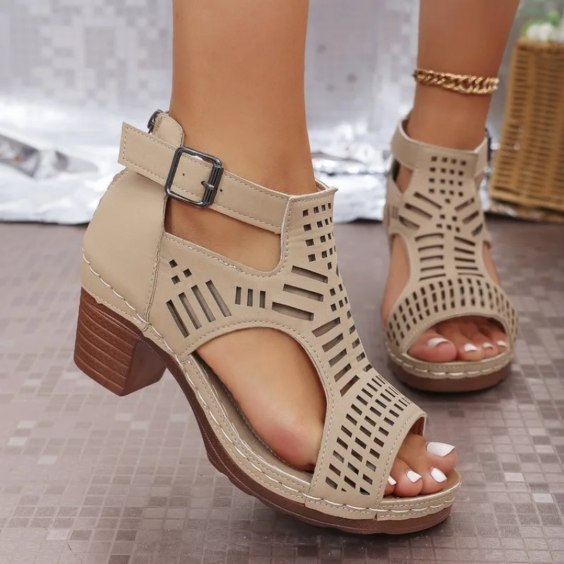 Sandal Wanita Gaya Romawi Bern - Cork Wedge Sandal ulasan dan harga