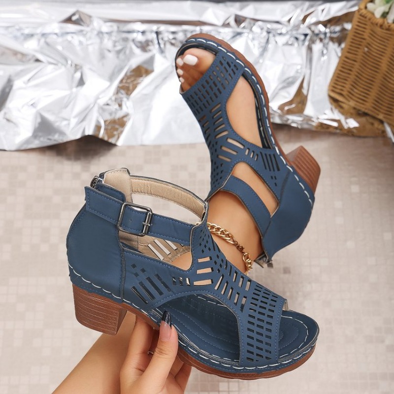 Sandal Wanita Gaya Romawi Bern - Cork Wedge Sandal ulasan dan harga