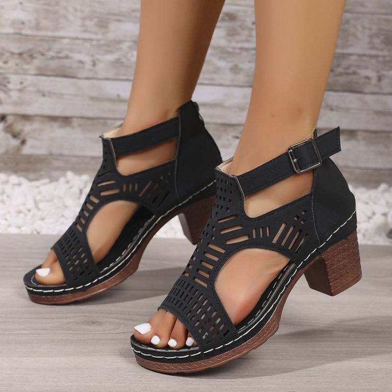 Sandal Wanita Gaya Romawi Bern - Cork Wedge Sandal ulasan dan harga