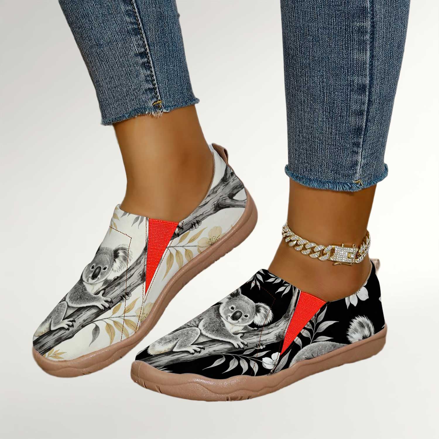 Sepatu Slip-On Wanita Motif Ko - Women'S Shoes For Wide Feet ulasan dan harga