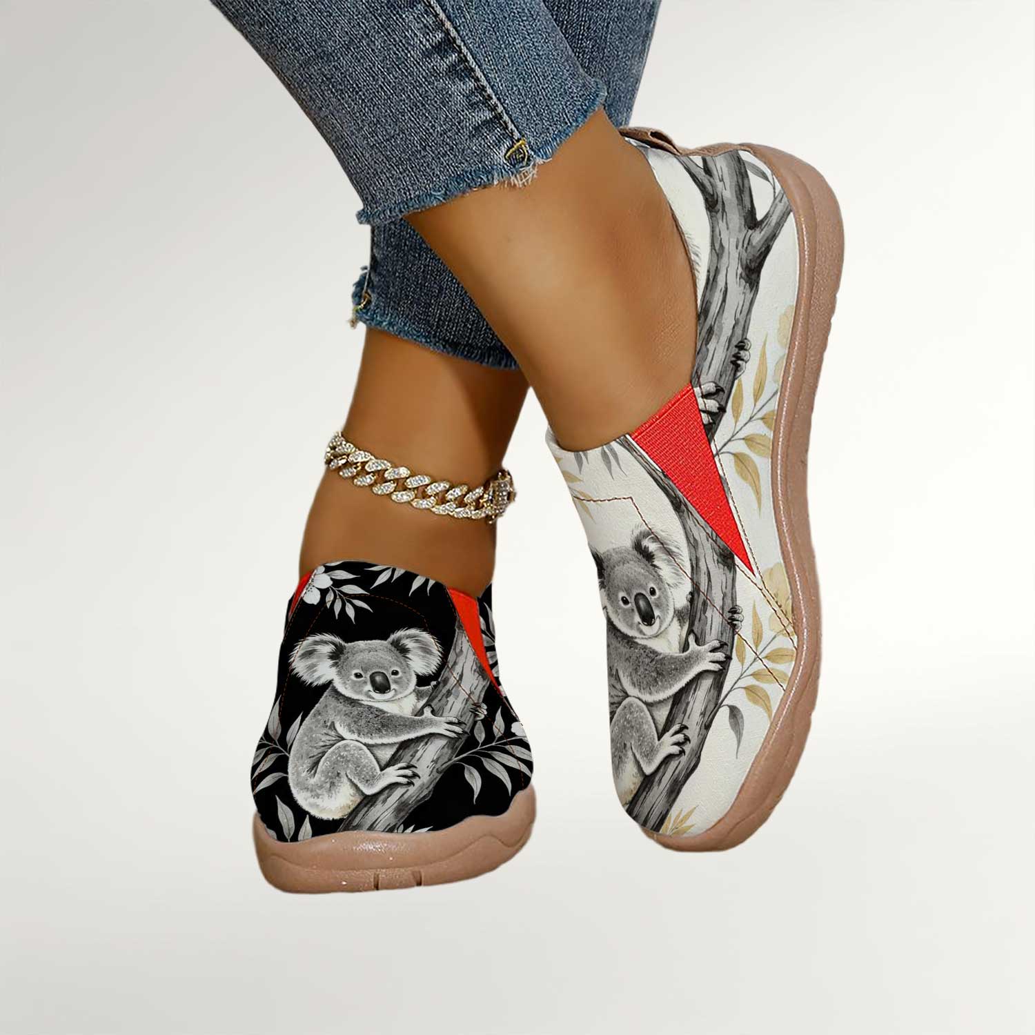 Sepatu Slip-On Wanita Motif Ko - Women'S Shoes For Wide Feet ulasan dan harga