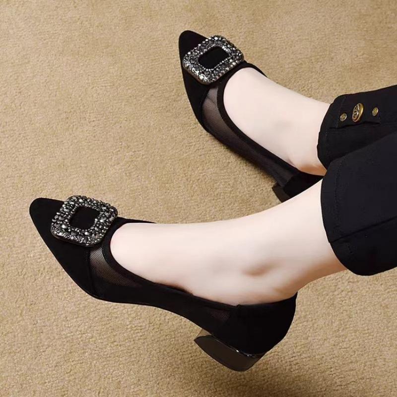 Sepatu Pumps Hak Blok Berujung - Women Shoes Size ulasan dan harga